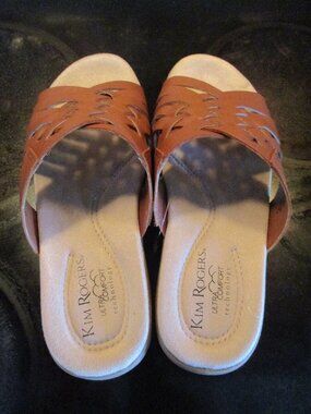 Kim Rogers Jovie Tan Brown Ultra Comfort Sandals Women Size 9W